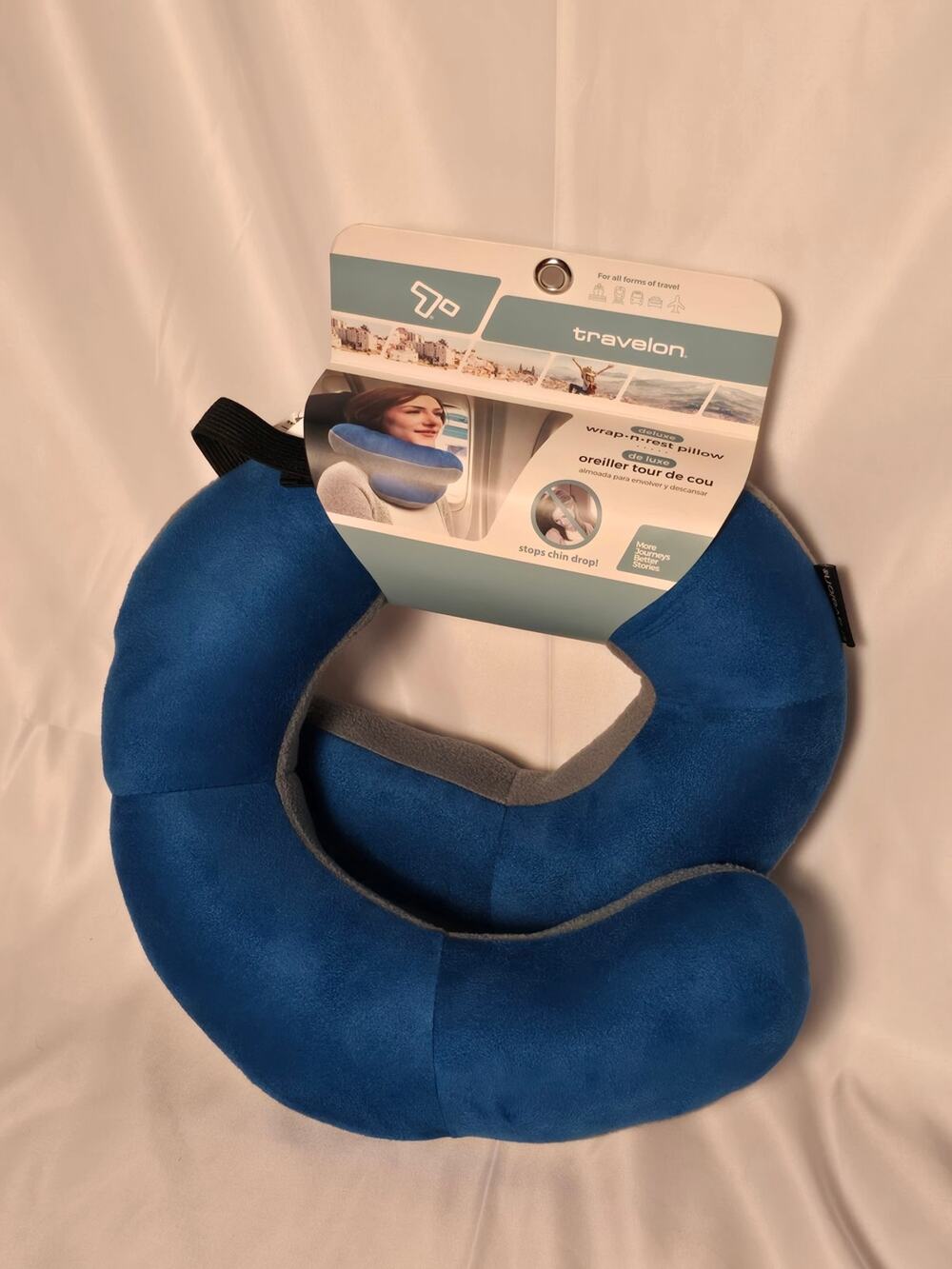 Travelon Blue Memory Foam Travel Neck Pillow NWT